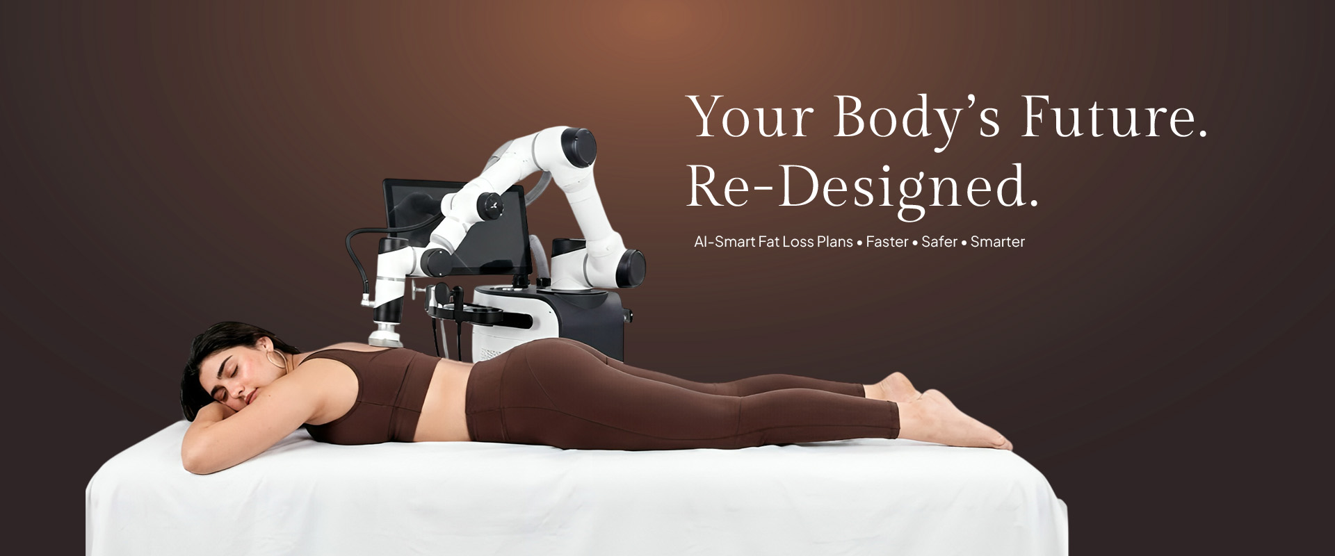 A woman laying on a bed 